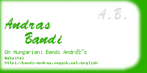 andras bandi business card